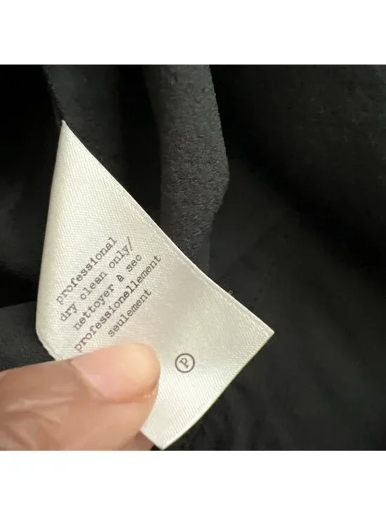 Rag bone Silk Button Up Shirt Womens Small Black Long Sleeve Roll Up - Picture 12 of 13